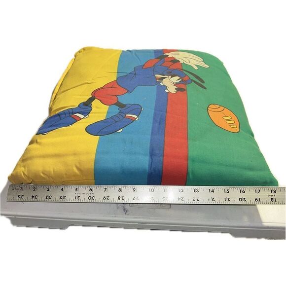 Vintage 90’s Disney Mickey Goofy Football‎ Pillow 18” x 18” - Picture 3 of 4